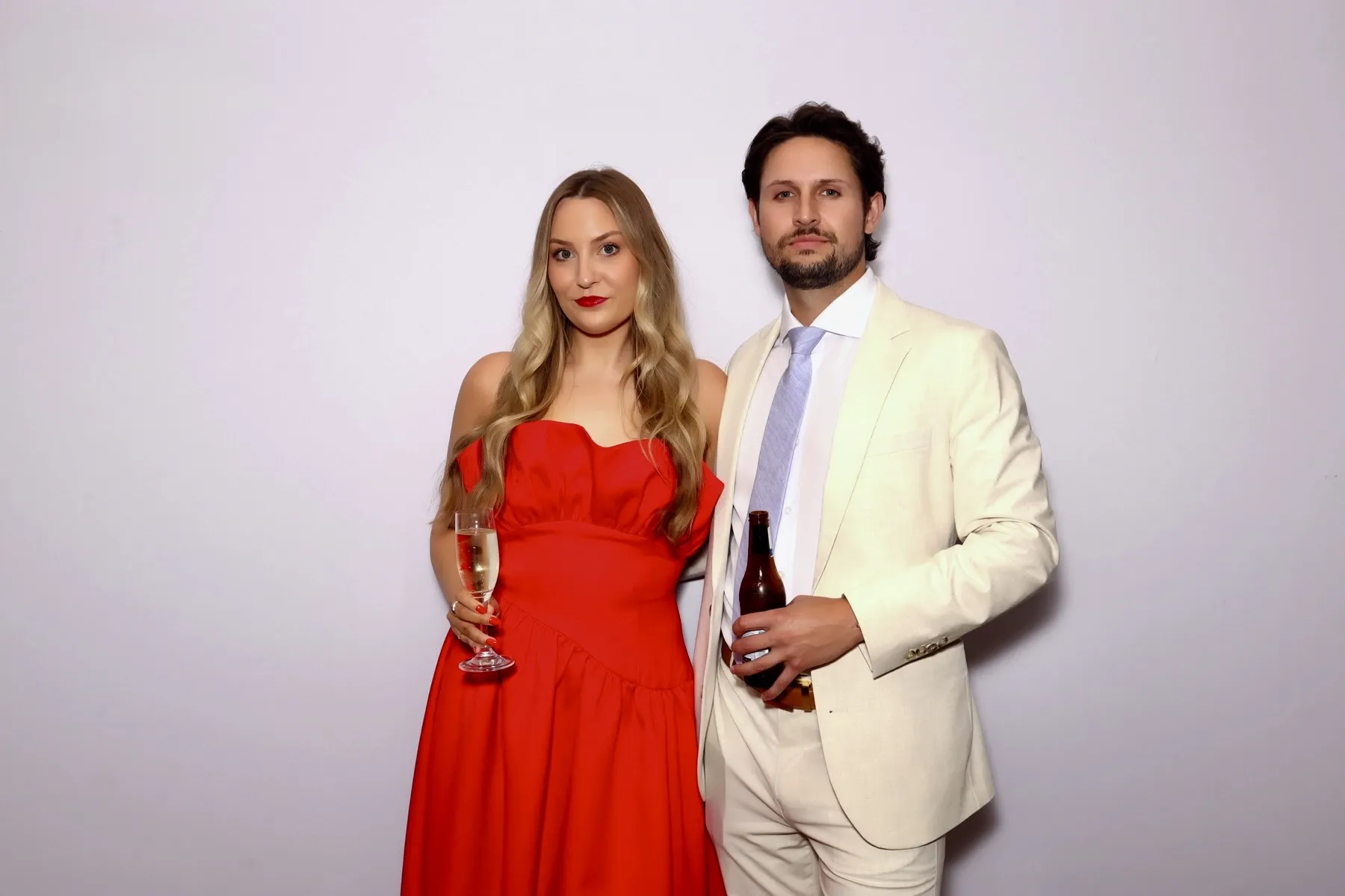 Allure Booth color portrait of couple at formal event