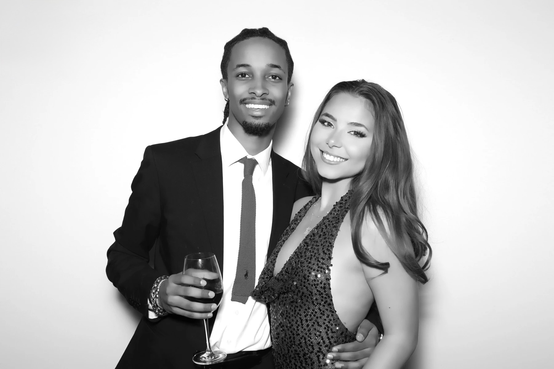 Solid White (Allure Booth) photo booth backdrop — premium 8x8 ft option for weddings, corporate events, and parties in Boston and New England